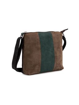 ABELARDO DE MODA - Shearling Brown Leather Sling Bag (M)