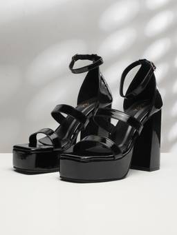 VALIOSAA - Black Color Party Heels