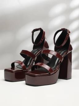 VALIOSAA - Maroon Color Party Heels