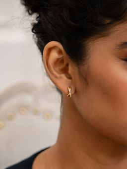 Shaya by CaratLane - Truly Yours Hoops in Gold Plated 925 Silver