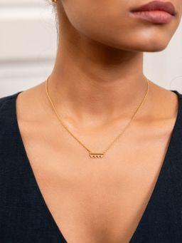 Shaya by CaratLane - See the Signs Necklace in Gold Plated 925 Silver