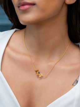 Shaya by CaratLane - Whisper of Sweetness Necklace in Gold Plated 925 Silver