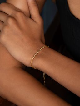 Shaya by CaratLane - Forever United Bracelet in Gold Plated 925 Silver