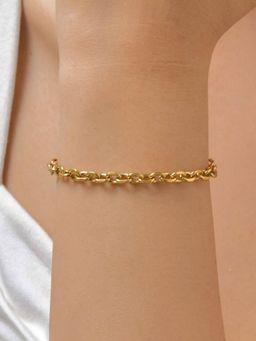 Jewels Galaxy - Gold Plated Stainless Steel Anti-Tarnish Rope Style Wraparound Bracelet