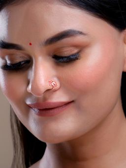 GIVA - 925 Silver Rose Gold Uma Clip on Nose Pin