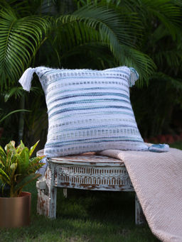 Revive Home - Ivory Cushion Cover With Tassels