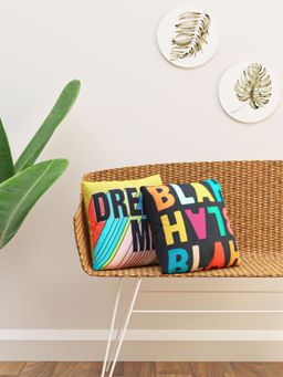 Happy Hues - Text Design Cushion Cover