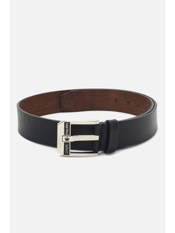 Louis Philippe - Men Black Solid Genuine Leather Formal Belt-LYBLKRGF2302023