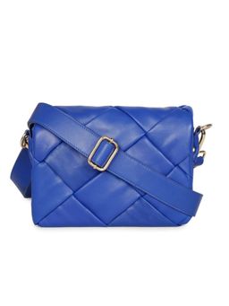 Saint G - Kate Blue Leather Handcrafted Cross Body Sling Bag