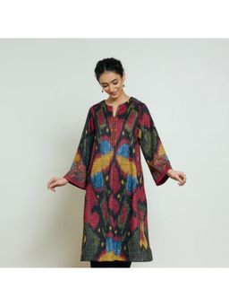 Rustorange - Moonara Black Abstract Printed Kurta