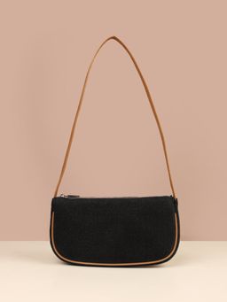 The House Of Ganges - Daily Soft Jute Shoulder Bag - Black bean (S)