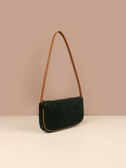 The House Of Ganges - Daily Vegan Leather Shoulder Bag - Olive(S)