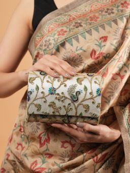 DRASTR - Embroidered Fold over Clutch