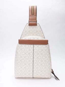 Calvin Klein - Logo White Pvc Multipurpose Crossbody Bag