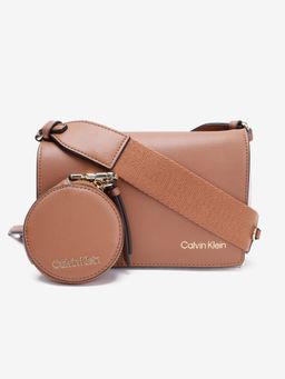 Calvin Klein - Logo Peach Pu Sling Bag with Pouch