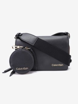 Calvin Klein - Logo Black Pvc Sling Bag with Pouch