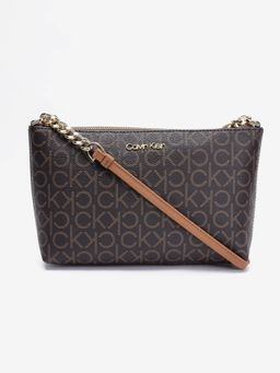 Calvin Klein - Logo Brown Pvc Sling Bag