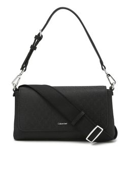 Calvin Klein - Solid Black Pu Crossbody Bag