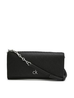 Calvin Klein - Logo Black Polyester Bi-Fold Wallet with Detachable Handle