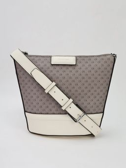 Calvin Klein - Logo Beige Pvc Crossbody Bag