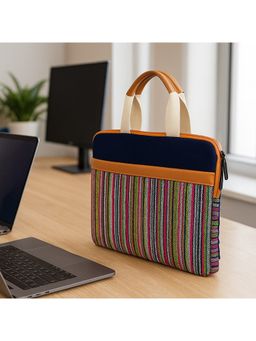 THE PURANI JEANS - Jute Denim Laptop Messenger Bag