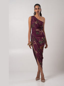 Advait - Sear Draped Multicolor Maxi Dress