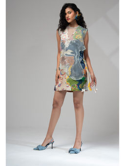 Advait - Milo Short Multicolor Mini Dress with Bib