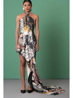 Advait - Chasm Ruffled Black Maxi Dress