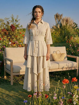 House of Fett - Ivory Pure Cotton Shirt with Pant