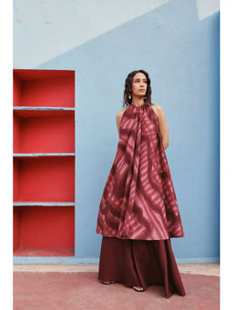 Zip by Payal & Zinal - Women Polyester Maroon Sleeveless Top With pant