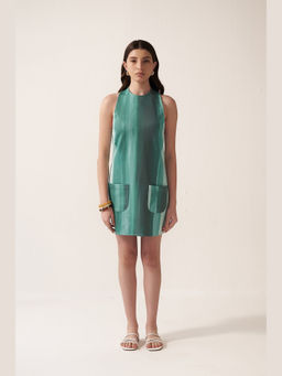 Muvazo - Ocean Mist Green Mini Dress