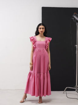 AMOSHI - Amalfi Pink Maxi Dress