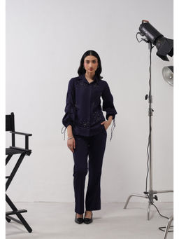 AMOSHI - Rhinestone Splatter Navy Blue Co-ord Set