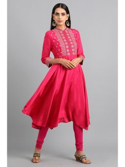 WISHFUL by W - Pink Embroidered Kurta