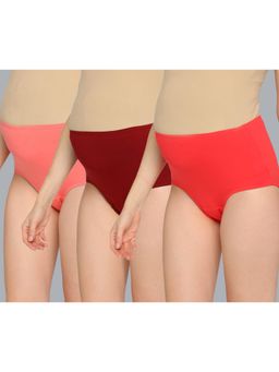 Evamomies - Women Multi-Color High Waist Maternity Panties (Pack Of 3)