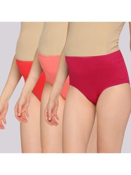 Evamomies - Women Multi-Color High Waist Maternity Panties (Pack Of 3)