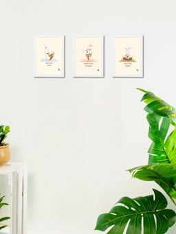 Waddle & Roo - White Bunny Yoga Frame (Pack of 3)