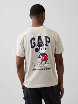 GAP - Beige Men Character Print Round Neck Half Sleeves T-Shirt