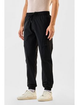 Snitch - Black Solid Regular Joggers