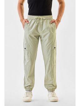 Snitch - Sage Green Solid Regular Joggers