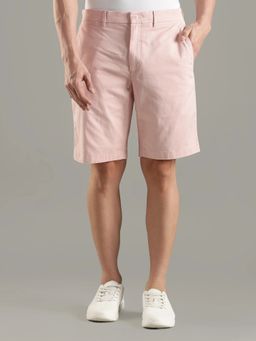 Tommy Hilfiger - Pink Slim Fit Solid Mid Rise Shorts