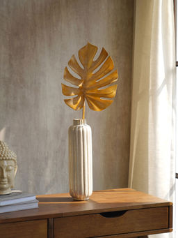 Pure Home + Living - Brown Monstera Leaf Spray