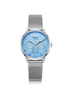 Alexandre Christie - Women Collection Blue Dial Stainless Steel Analog Watch - 2682BFBSSLB (M)