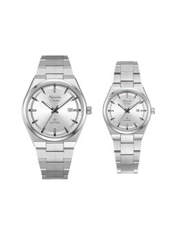 Alexandre Christie - Men Macron Series Silver Dial Analog Couple Watch - 8697MDLDSSSL (M)