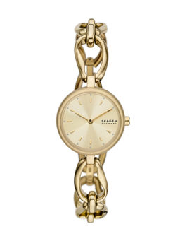 Skagen - Women Signature Lille Gold Dial Stainless Steel Analog Watch - SKW3152 (M)