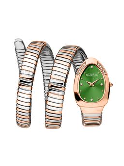 French Connection - Women Green Dial Stainless Steel Analog Watch - FCN0110NRTM (M)