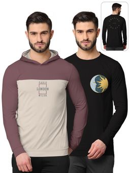 BULLMER - Printed Full Sleeve Sweatshirts For Men Multi-color (Pack of 2)
