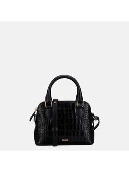 Gioia - Black Angela Mini Grab Handbag with Detachable Belt