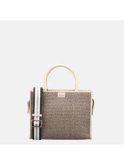 Gioia - Grey Raffia Book Tote Bag