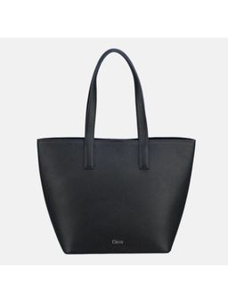 Gioia - Black Renata Large Classic Leather Tote Bag